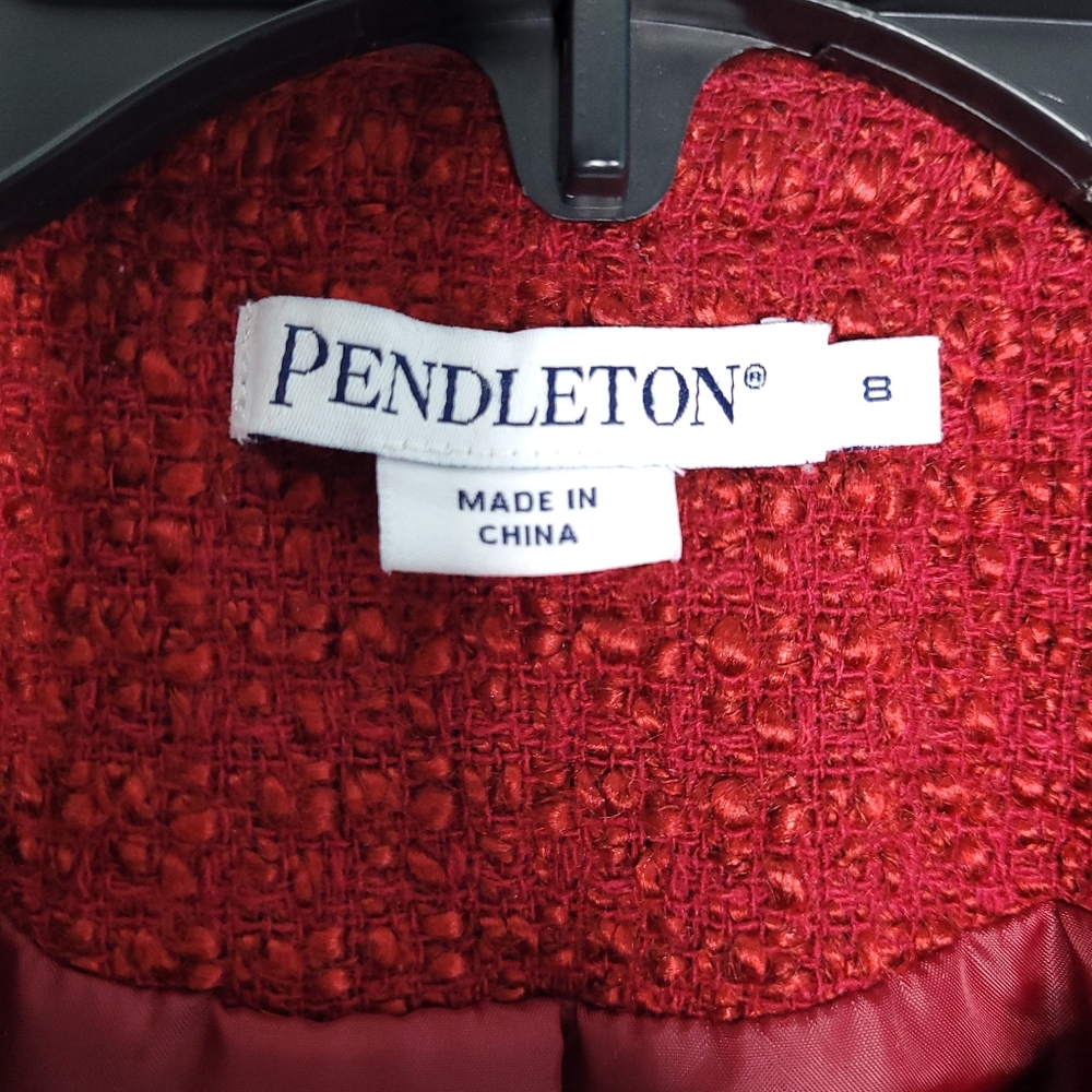 Pendleton Red Textured Blazer - Picture 2 of 12